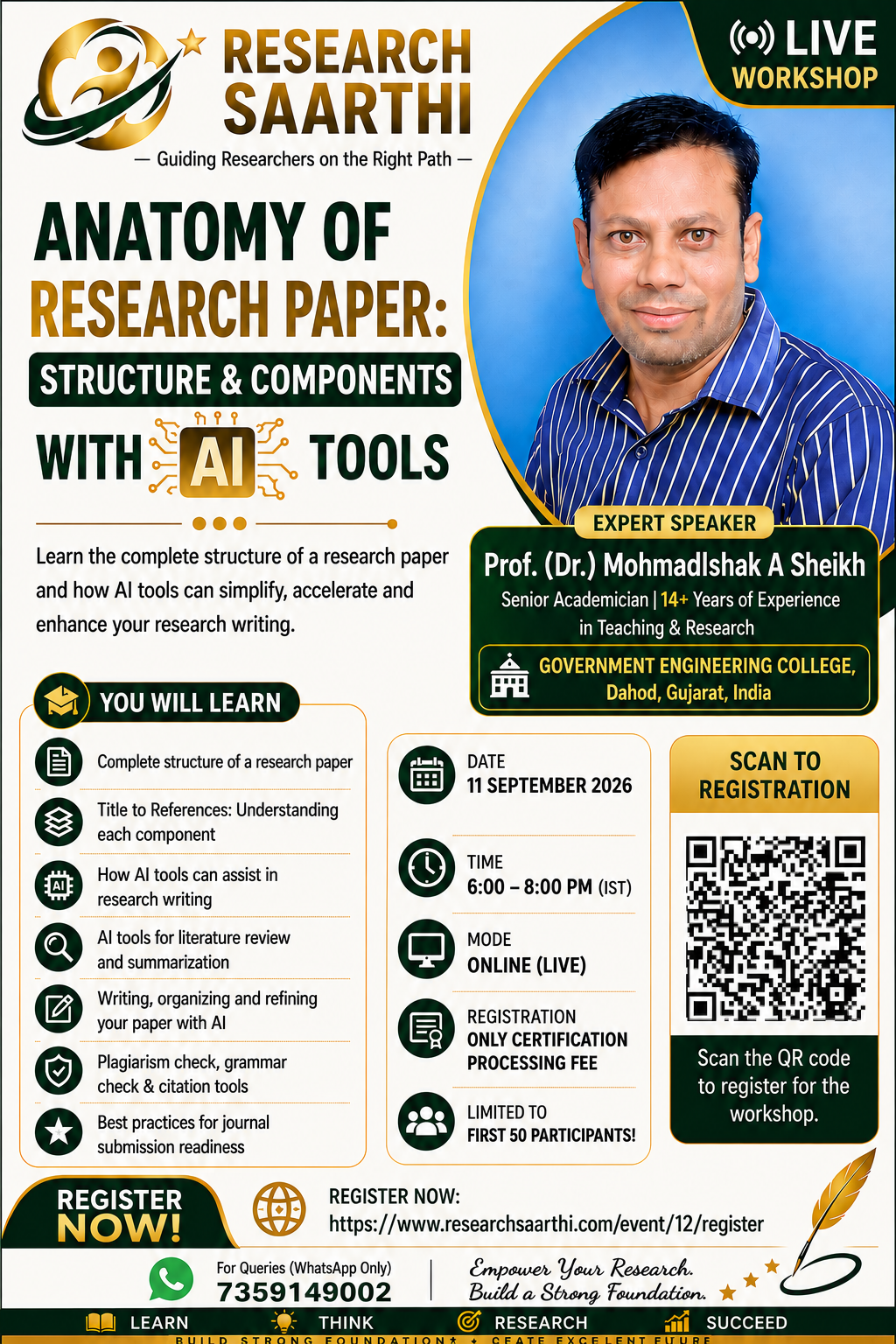 ANATOMY OF RESEARCH PAPER: STRUCTURE & COMPONENTS WITH AI TOOLS